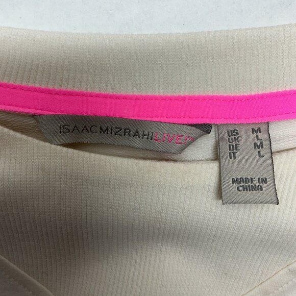 Medium SOHO Easy Pullover Top White Quartz A470335 Isaac Mizrahi Live! - Picture 3 of 9